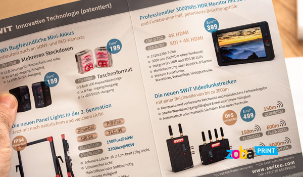 Werbeflyer (gefaltet von A4 auf A5)